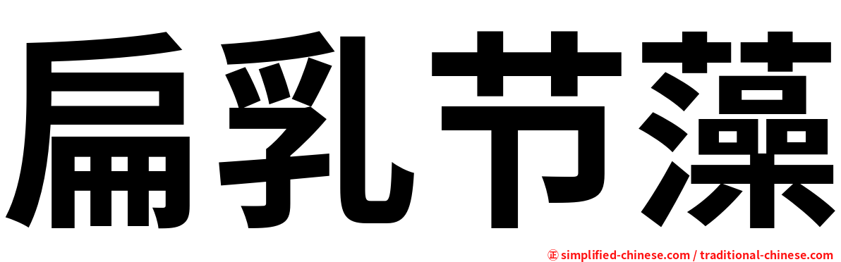 扁乳节藻