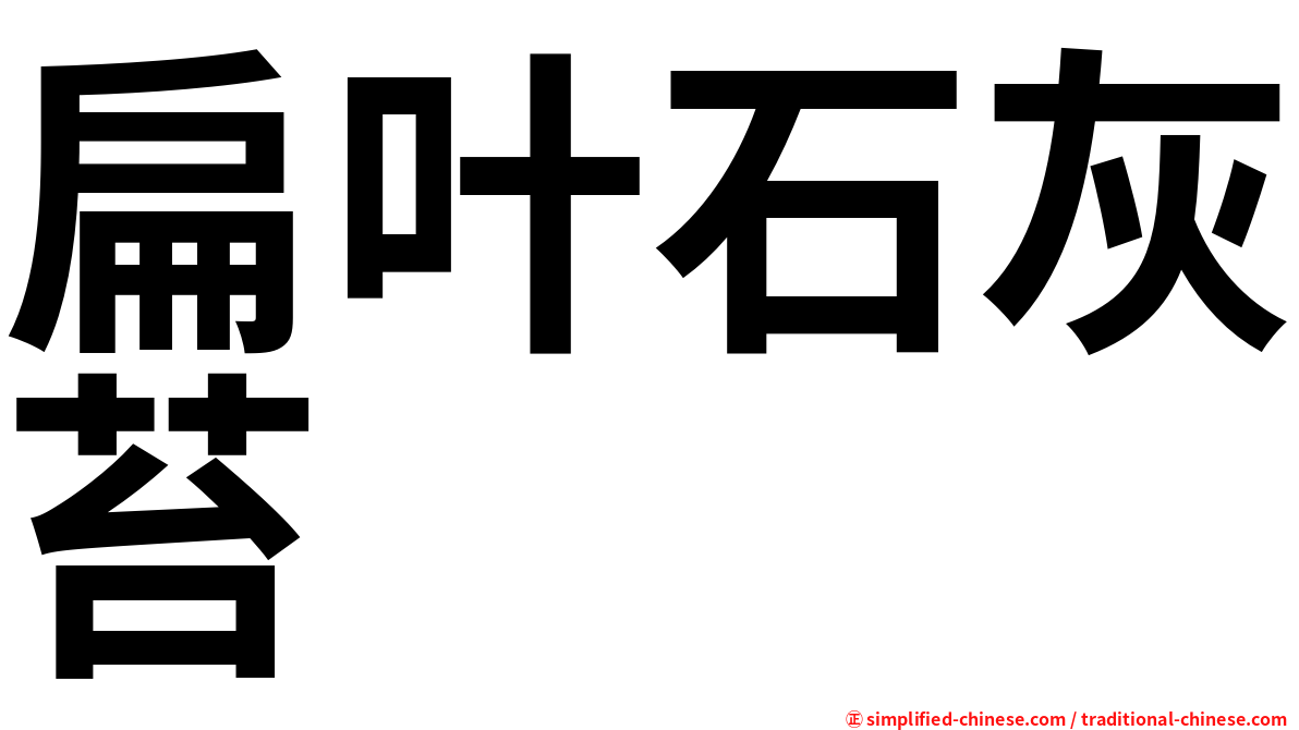 扁叶石灰苔
