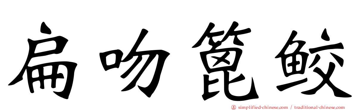 扁吻篦鲛
