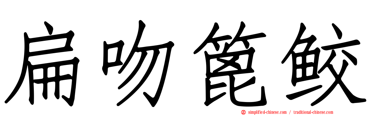 扁吻篦鲛