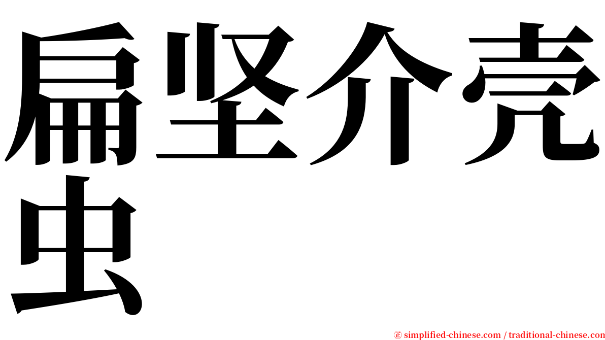 扁坚介壳虫 serif font