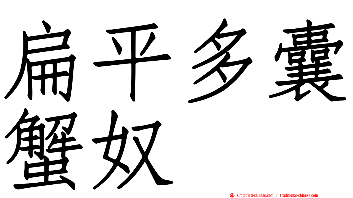 扁平多囊蟹奴
