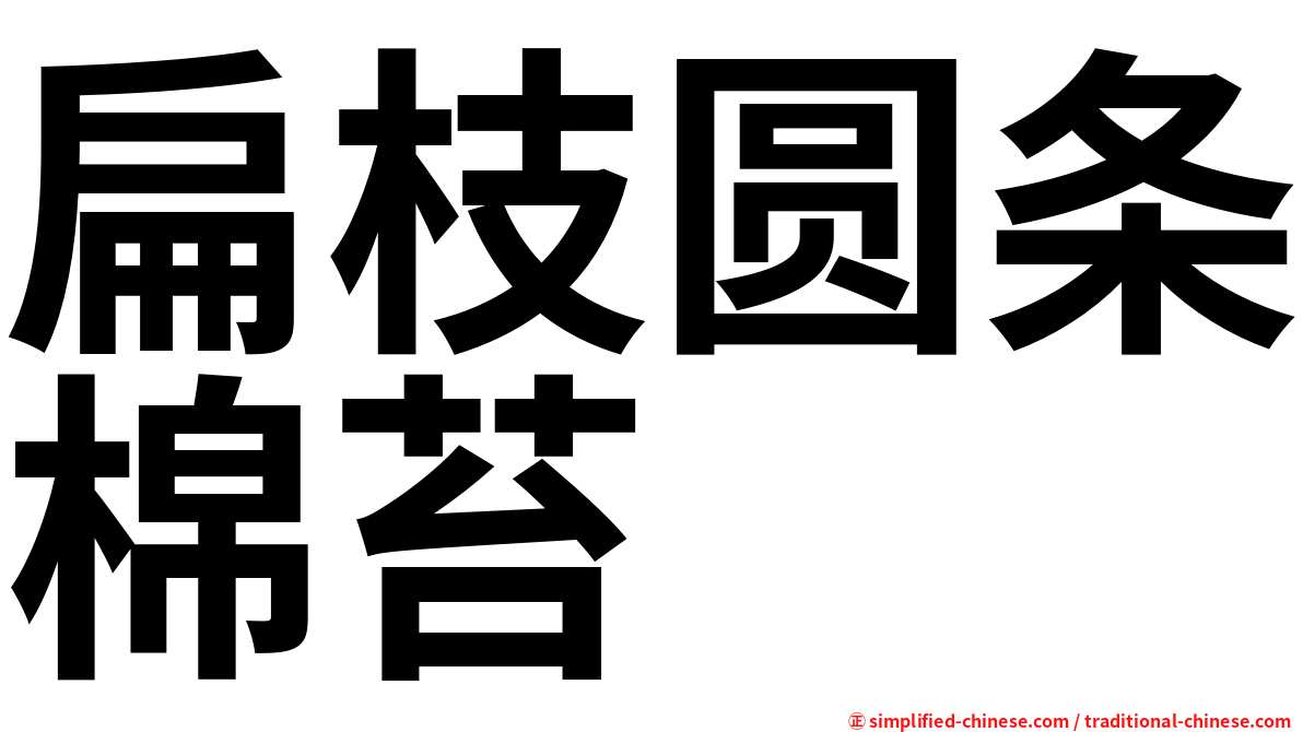 扁枝圆条棉苔