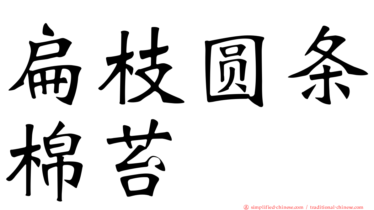 扁枝圆条棉苔
