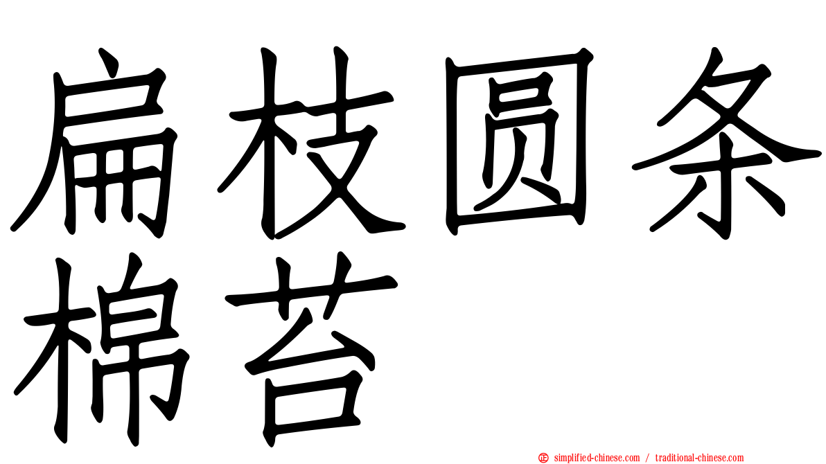 扁枝圆条棉苔