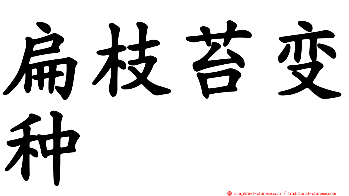 扁枝苔变种