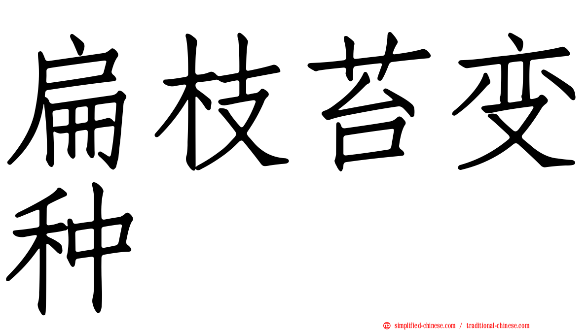 扁枝苔变种