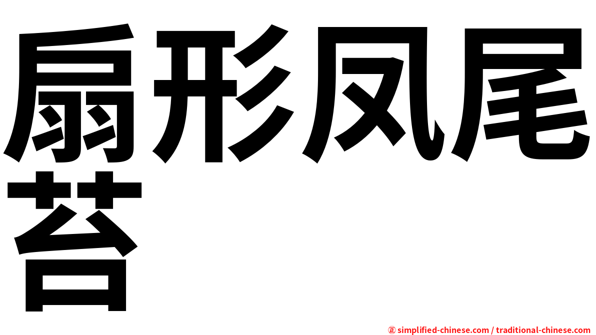 扇形凤尾苔