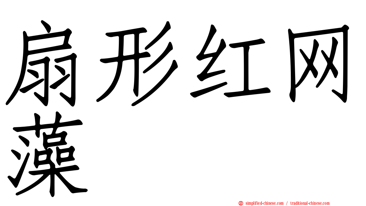 扇形红网藻