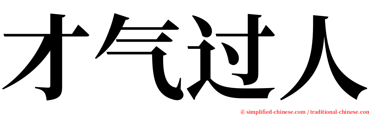 才气过人 serif font