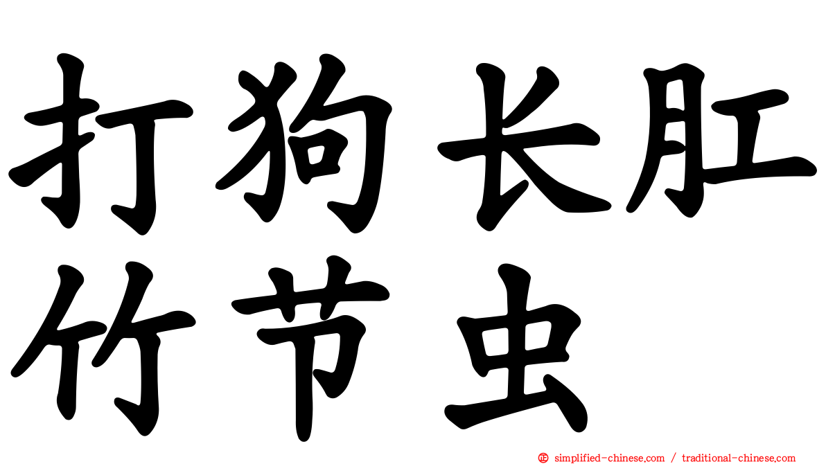 打狗长肛竹节虫