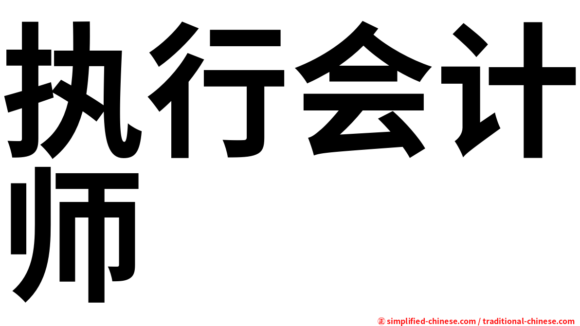 执行会计师