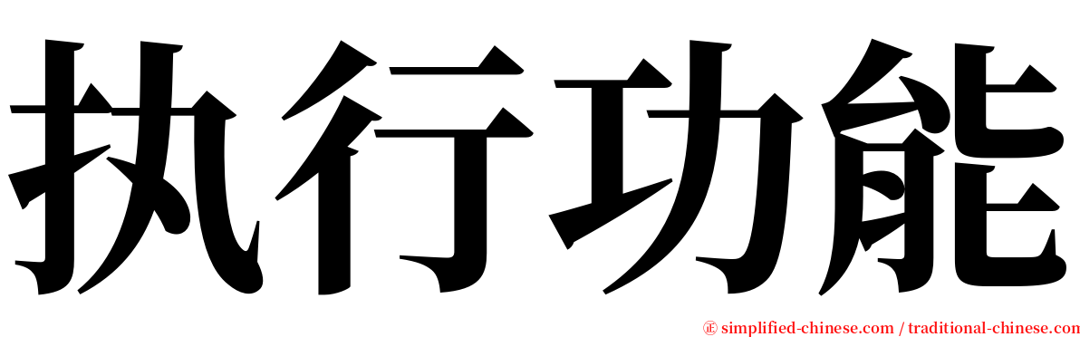 执行功能 serif font
