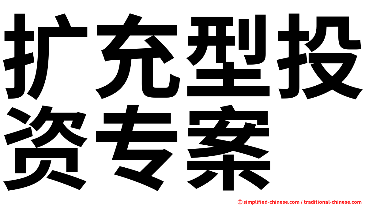 扩充型投资专案