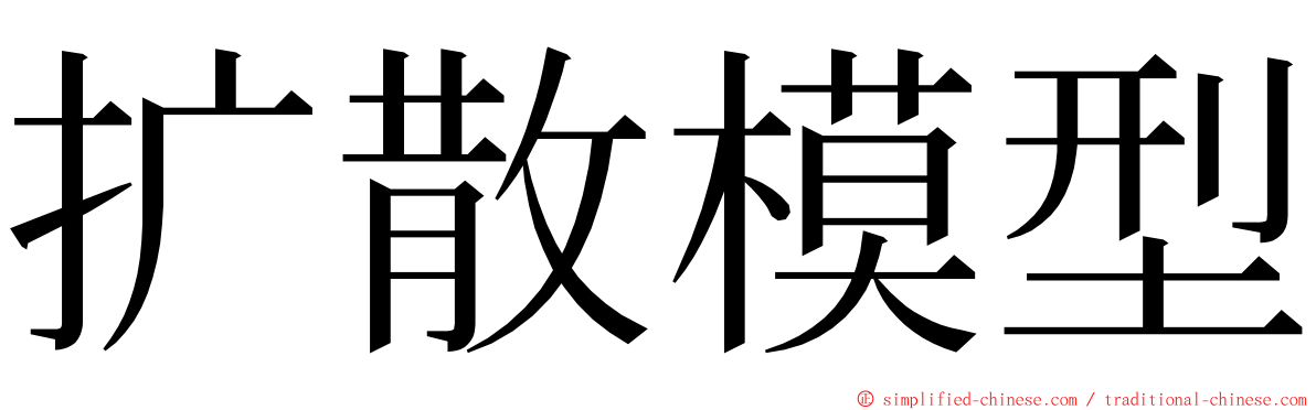 扩散模型 ming font