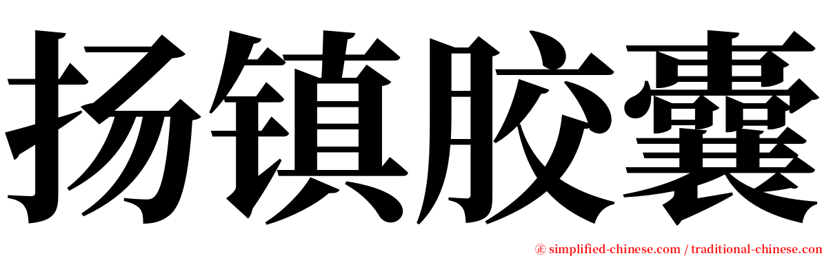 扬镇胶囊 serif font