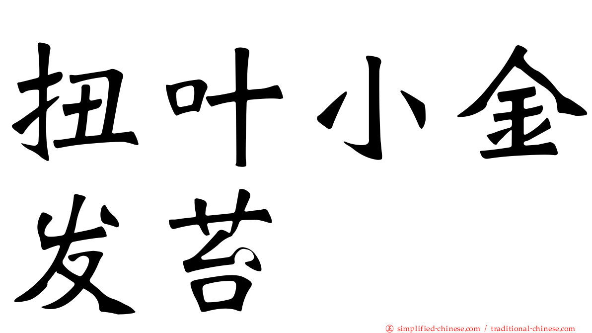扭叶小金发苔