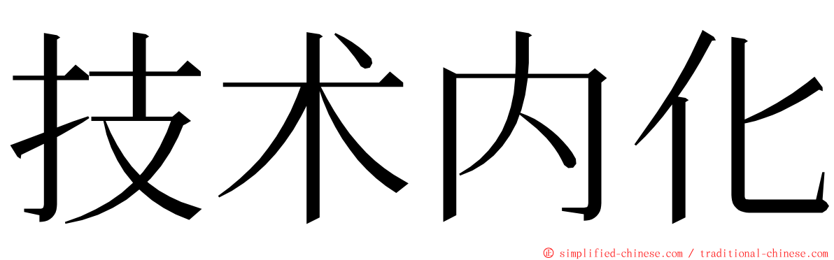 技术内化 ming font