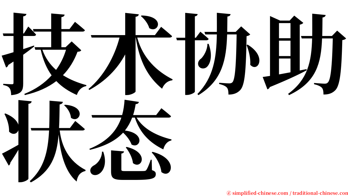 技术协助状态 serif font