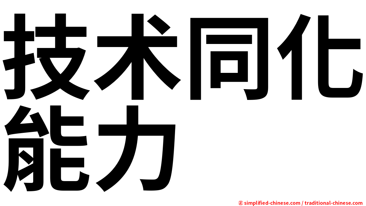 技术同化能力