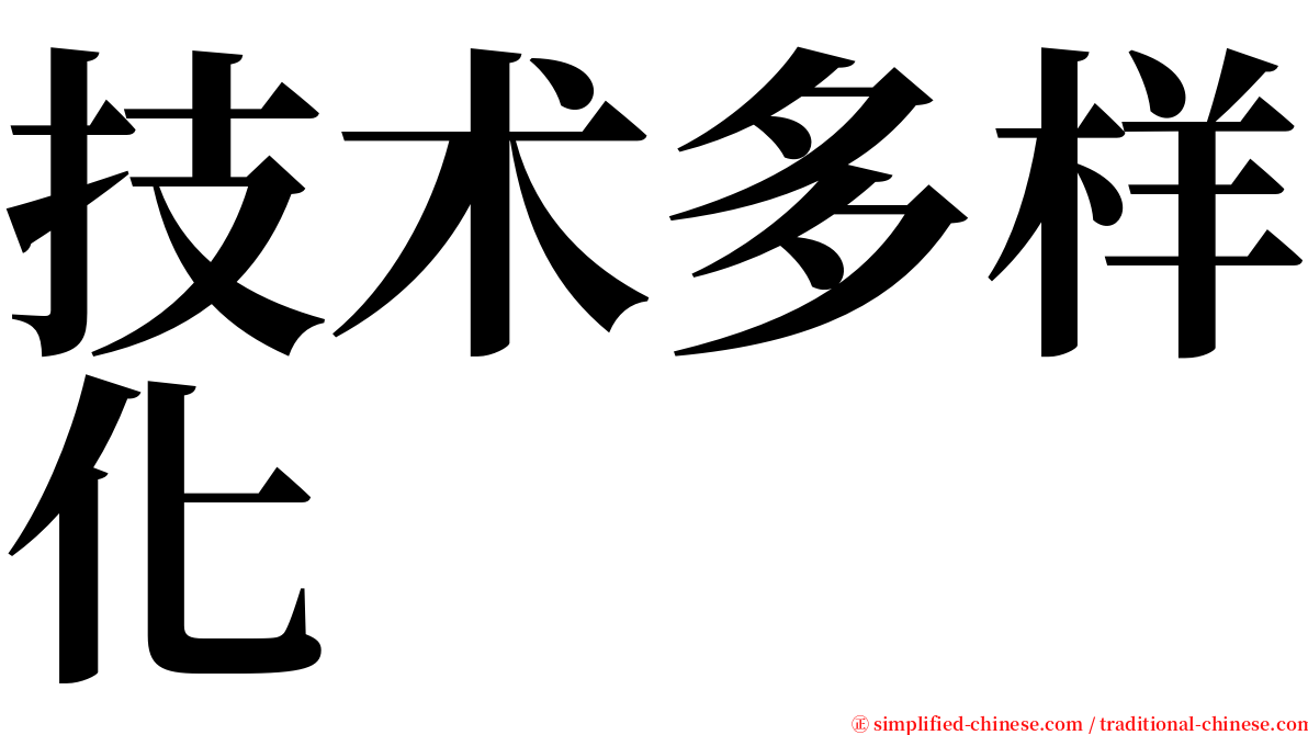 技术多样化 serif font