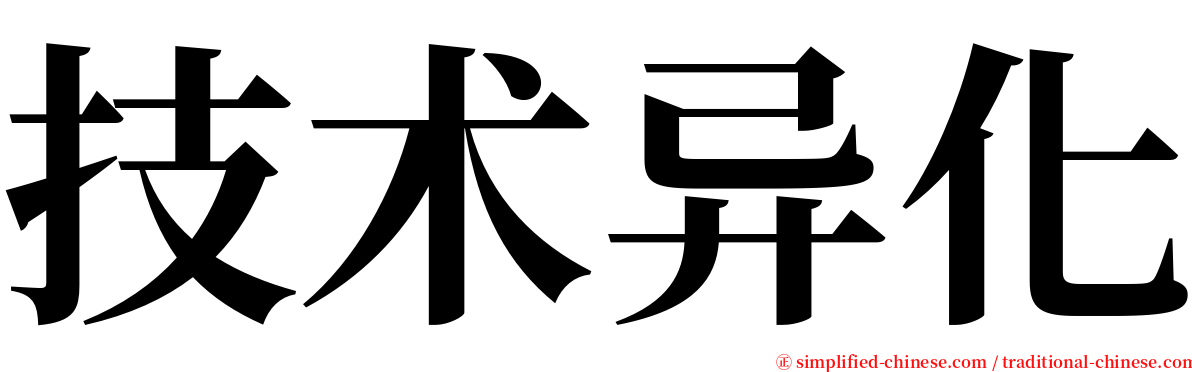 技术异化 serif font