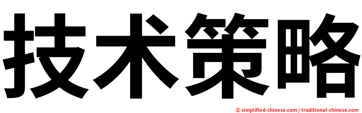 技术策略