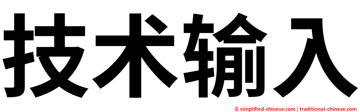 技术输入