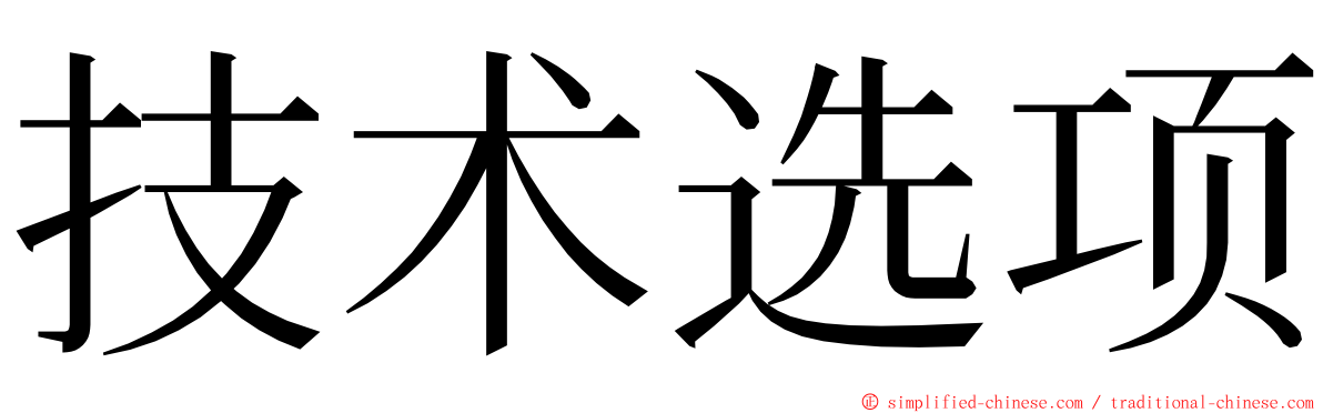技术选项 ming font