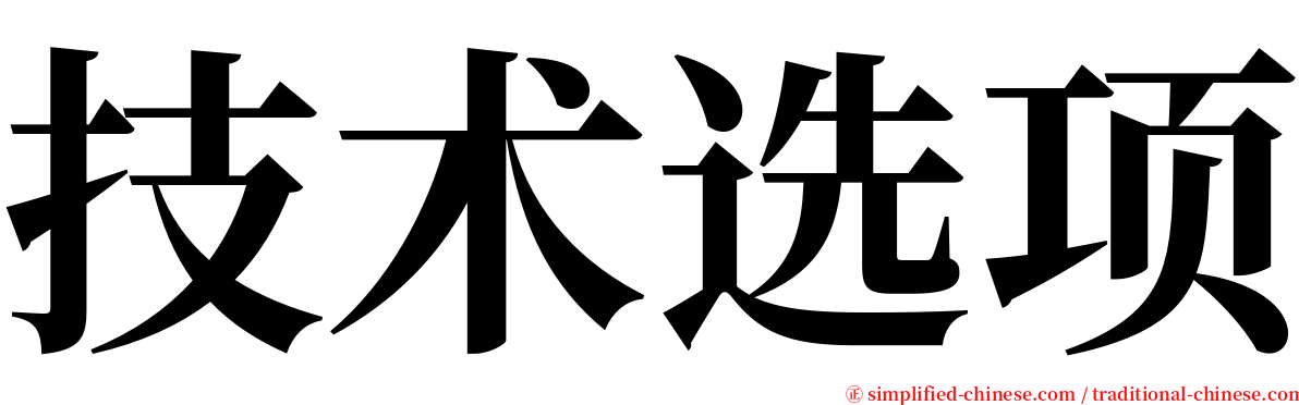 技术选项 serif font