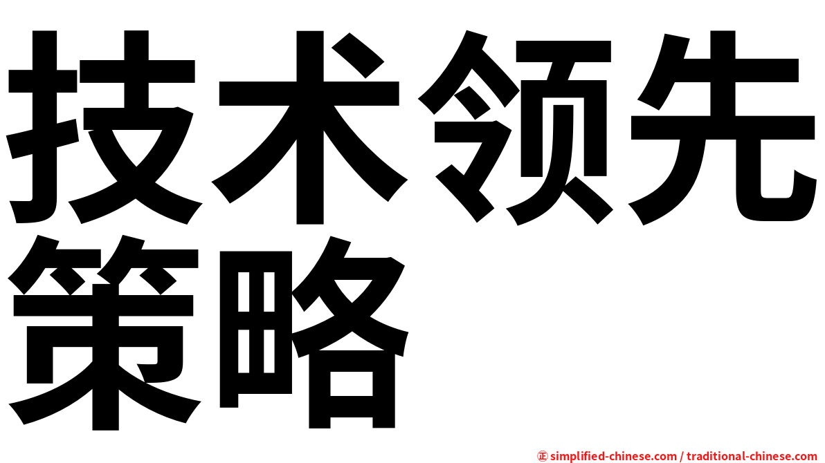 技术领先策略