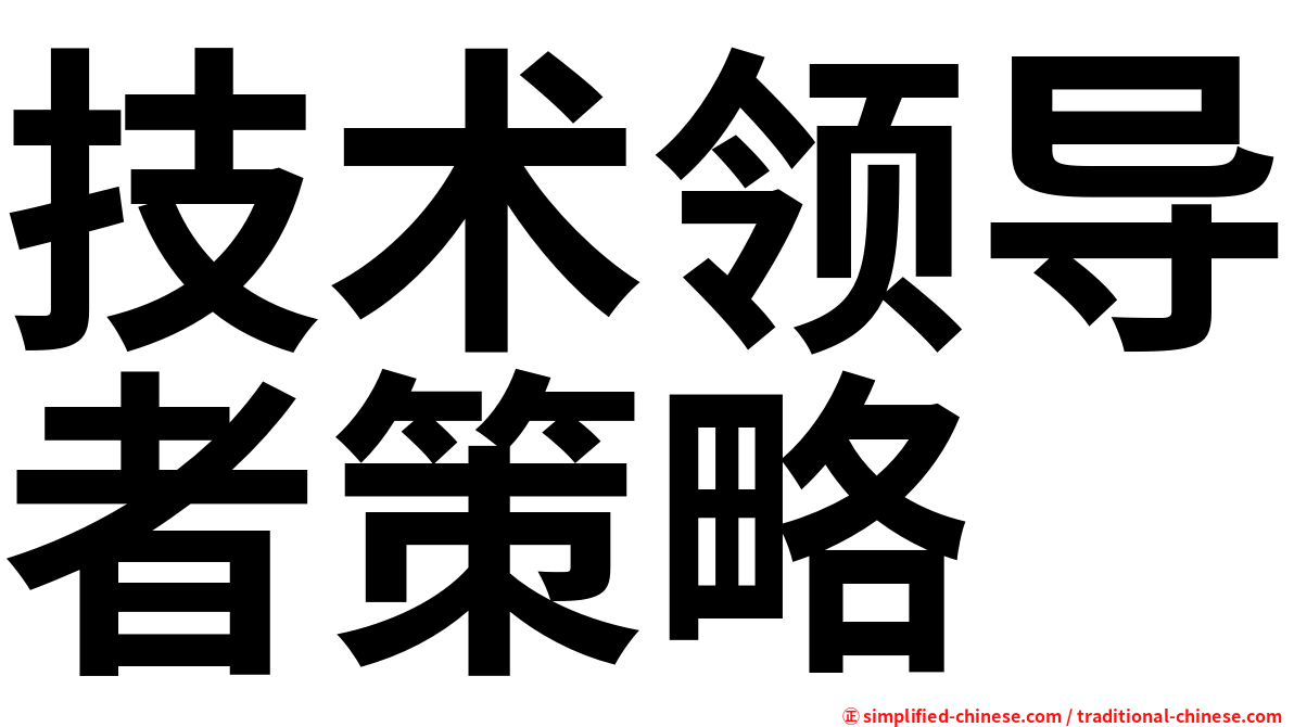 技术领导者策略