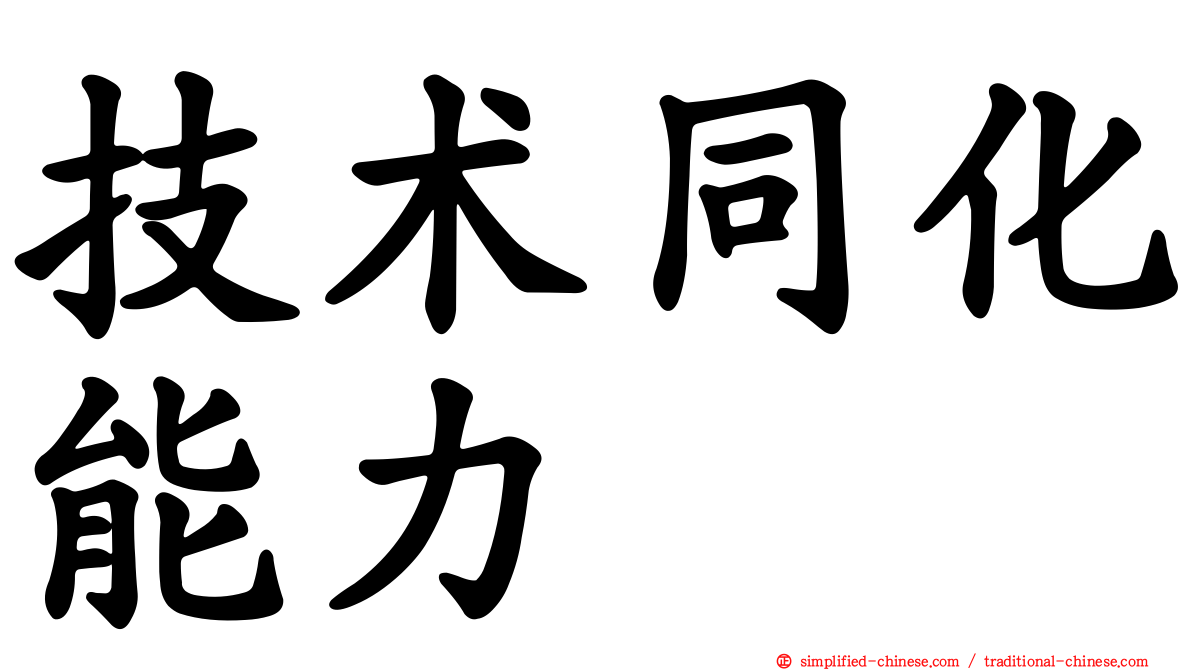 技术同化能力