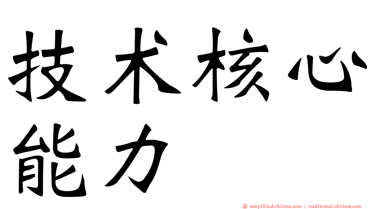 技术核心能力