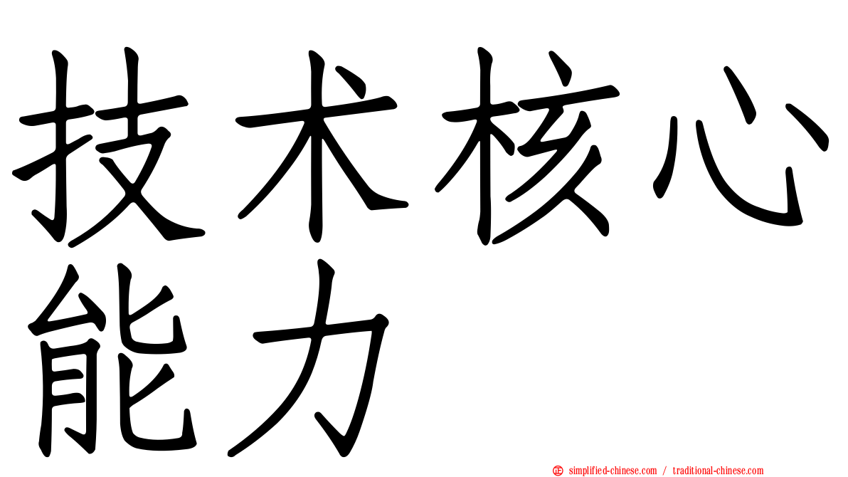 技术核心能力