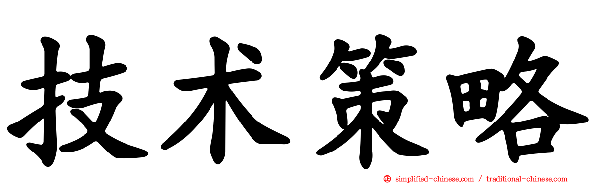 技术策略