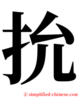 抁 serif font