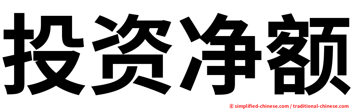 投资净额