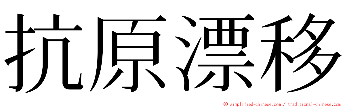 抗原漂移 ming font
