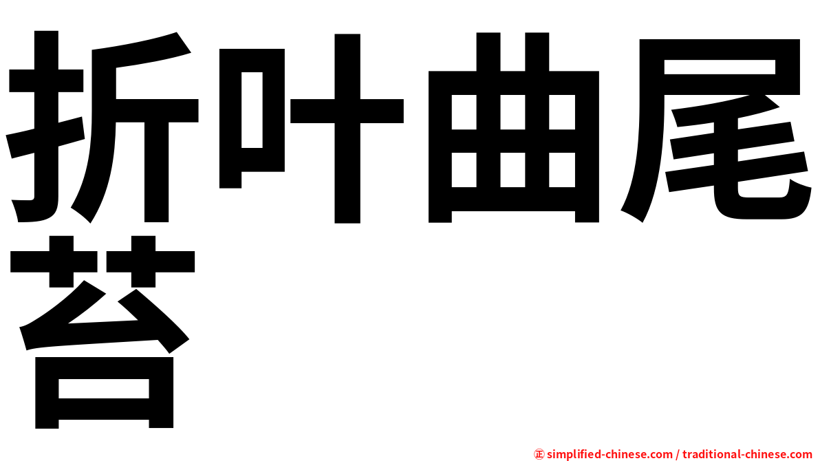折叶曲尾苔