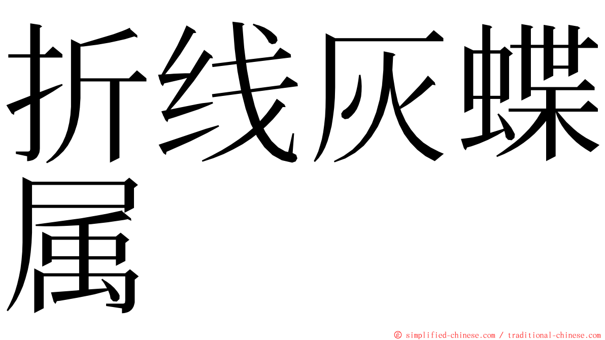 折线灰蝶属 ming font