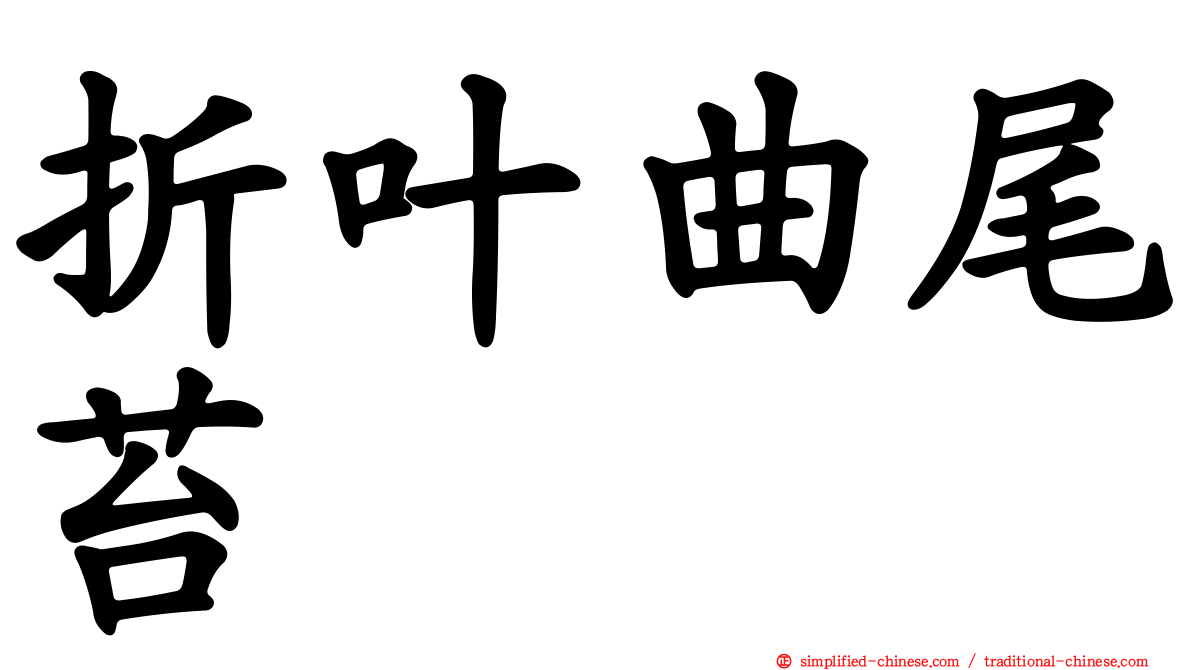 折叶曲尾苔