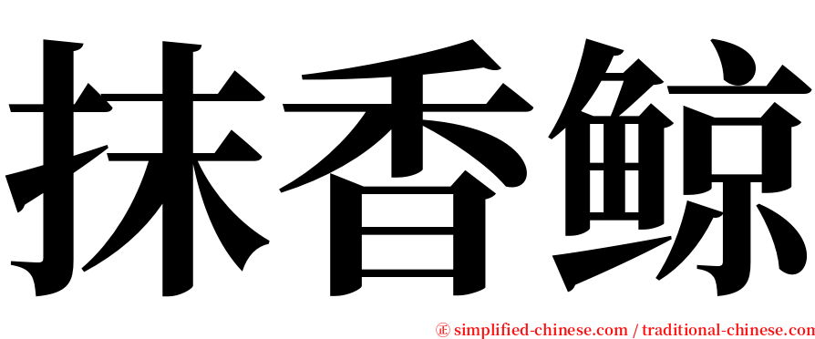 抹香鲸 serif font