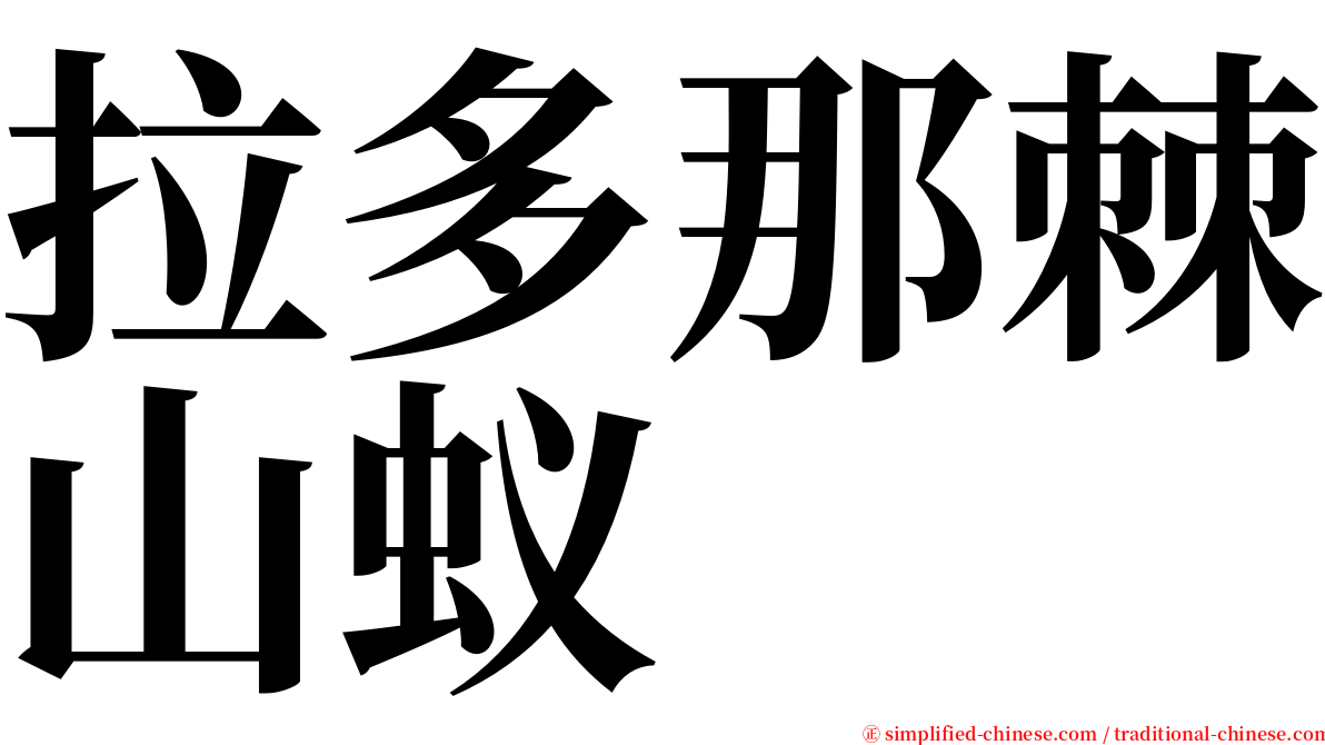 拉多那棘山蚁 serif font