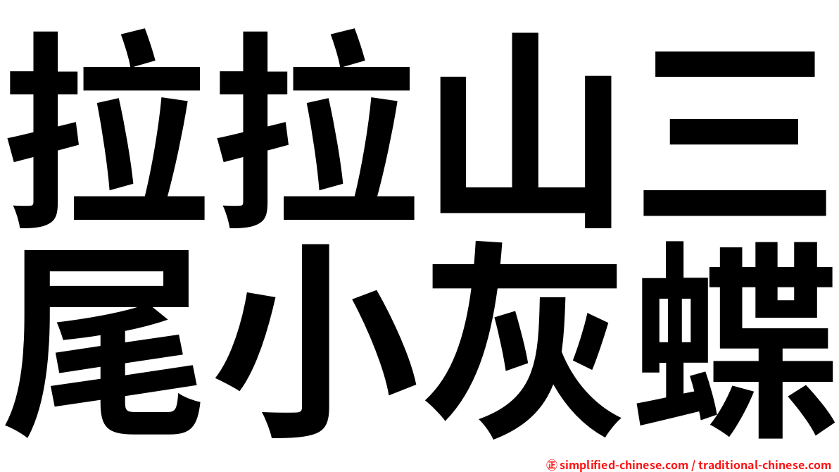 拉拉山三尾小灰蝶