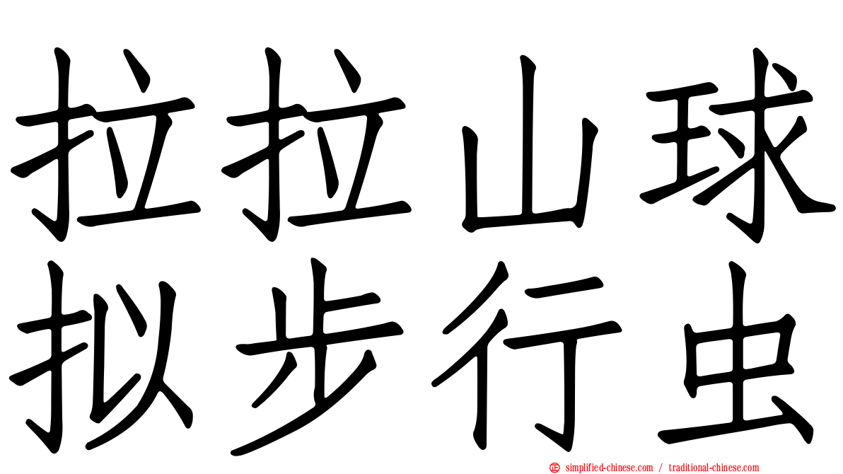 拉拉山球拟步行虫