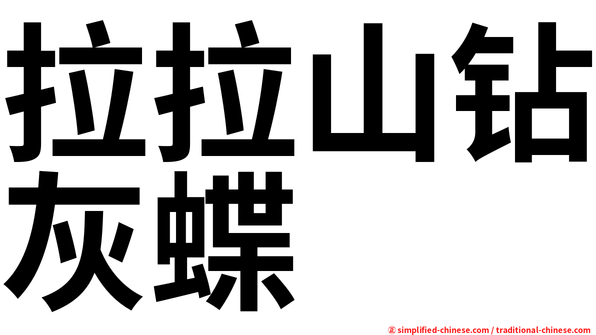 拉拉山钻灰蝶