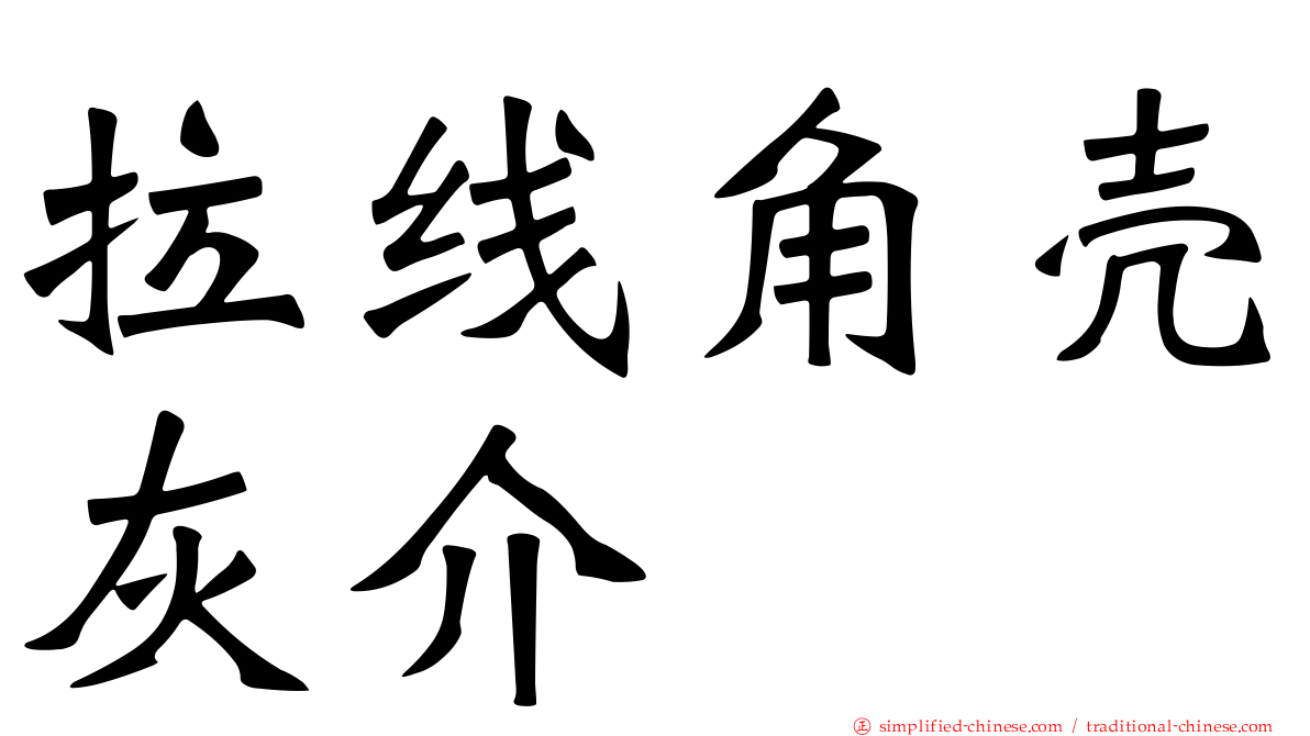 拉线角壳灰介