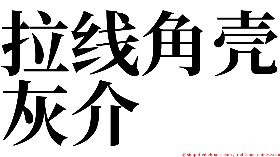 拉线角壳灰介 serif font
