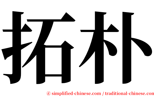 拓朴 serif font